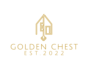 Golden House Key  logo design