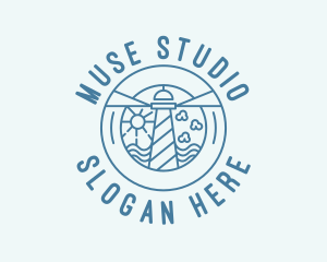 Quirky Lighthouse Landmark logo design