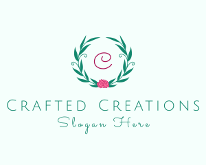 Flower Ornament Wreath logo design