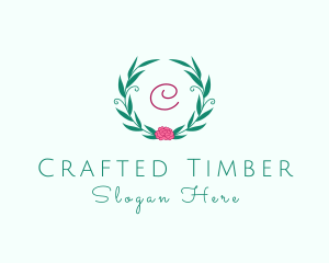 Flower Ornament Wreath logo design