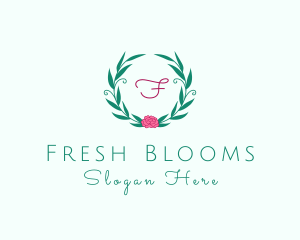 Flower Ornament Wreath logo design