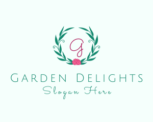 Flower Ornament Wreath logo design