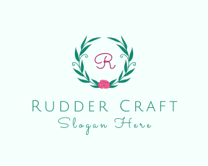 Flower Ornament Wreath logo design