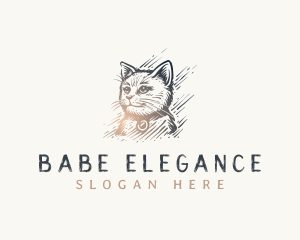 Elegant Kitty Cat logo design