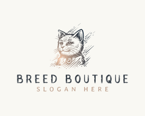 Elegant Kitty Cat logo design