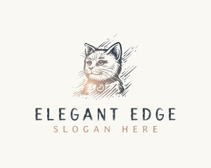 Elegant Kitty Cat logo design