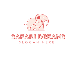 Elephant Zoo Safari logo design