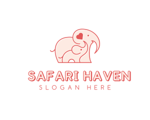 Elephant Zoo Safari logo design