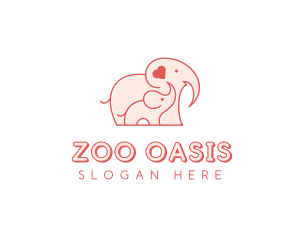 Elephant Zoo Safari logo design