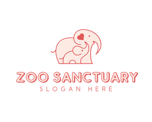 Elephant Zoo Safari logo design