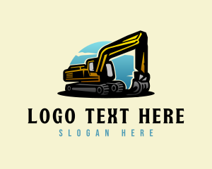 Excavator Backhoe Machinery  logo