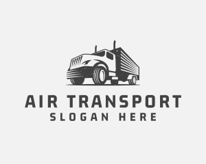 Trailer Truck Logistics Transport logo design