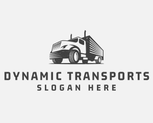 Trailer Truck Logistics Transport logo design