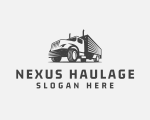 Trailer Truck Logistics Transport logo design