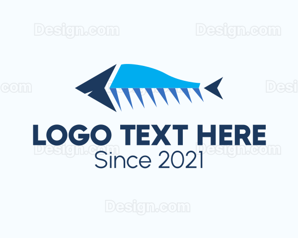 Geometric Fish Origami Logo