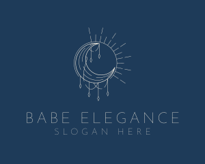 Elegant Cosmic Moon logo design