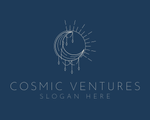 Elegant Cosmic Moon logo design