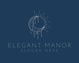 Elegant Cosmic Moon logo design