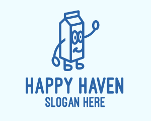 Happy Milk Carton logo design