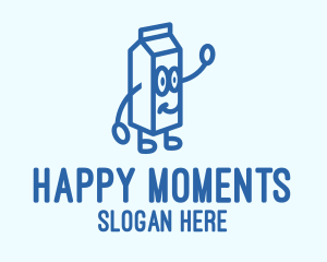 Happy Milk Carton logo design