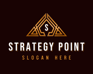 Geometric Pyramid Triangle logo design