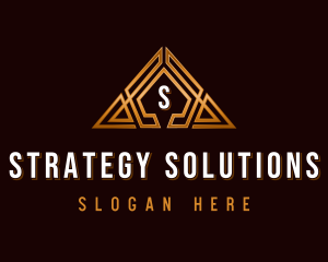 Geometric Pyramid Triangle logo design