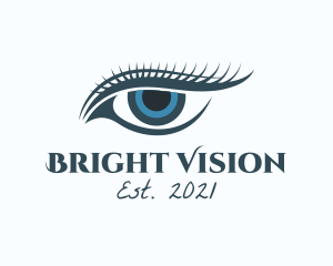 Blue Eye Lashes  logo design