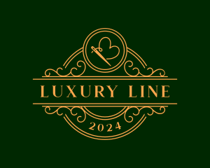 Luxury Needle Butterfly logo design