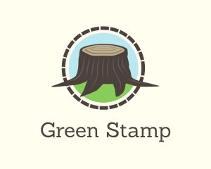 Wood Stump Lumber logo design