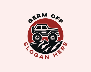 Off Road Vehicle Mountain logo design