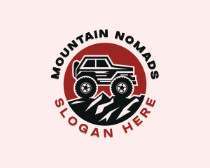 Off Road Vehicle Mountain logo design