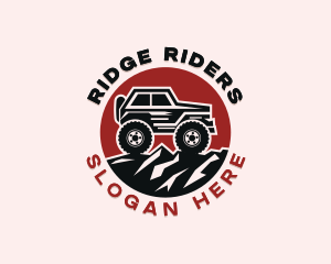 Off Road Vehicle Mountain logo design