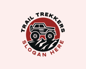 Off Road Vehicle Mountain logo design