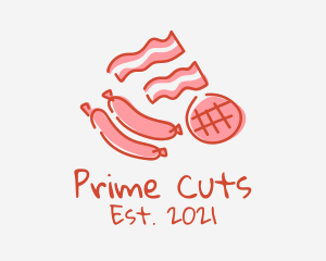 Pork Bacon Sausage  logo design