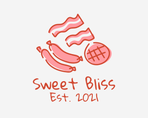 Pork Bacon Sausage  logo design