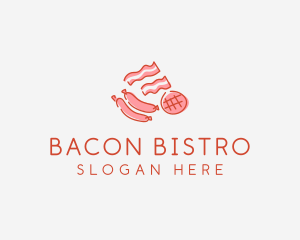 Pork Bacon Sausage Deli logo design