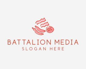 Pork Bacon Sausage Deli logo design