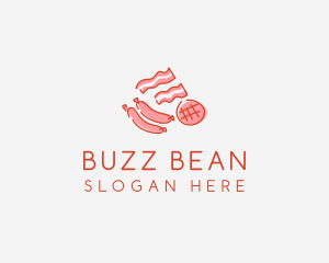 Pork Bacon Sausage Deli logo design