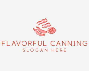 Pork Bacon Sausage Deli logo design