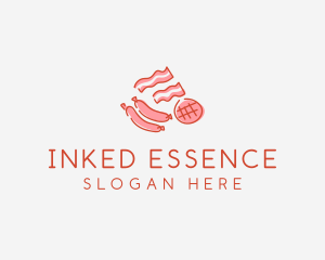 Pork Bacon Sausage Deli logo design