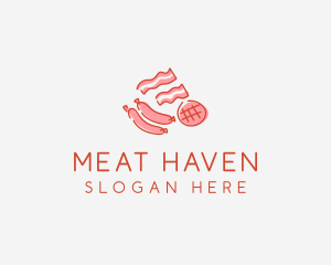 Pork Bacon Sausage Deli logo design