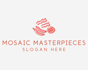 Pork Bacon Sausage Deli logo design