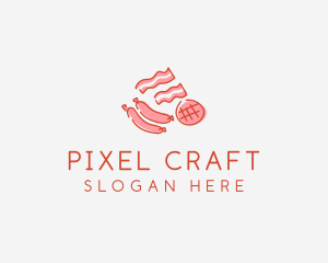 Pork Bacon Sausage Deli logo design