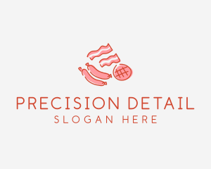 Pork Bacon Sausage Deli logo design