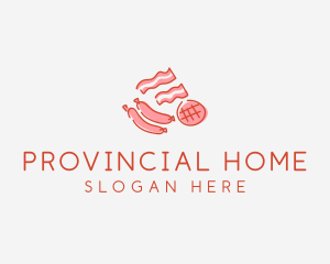 Pork Bacon Sausage Deli logo design