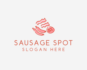 Pork Bacon Sausage Deli logo design