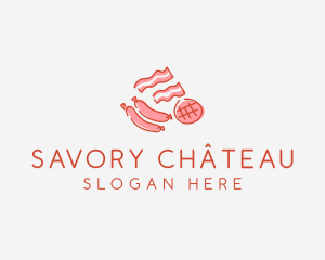 Pork Bacon Sausage Deli logo design