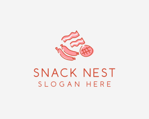 Pork Bacon Sausage Deli logo design