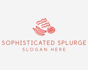 Pork Bacon Sausage Deli logo design