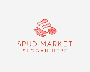 Pork Bacon Sausage Deli logo design